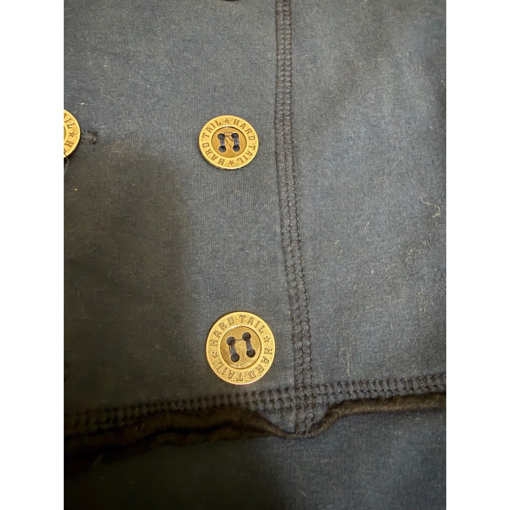 Hard Tail Forever Navy Blue Double Breasted Coat Dress Small Y2K - Picture 3 of 6